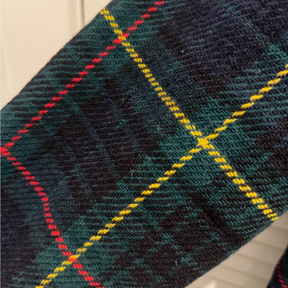 Rugby Ralph Lauren Plaid Pea Coat - Black, Red, Yellow, Green - Picture 5 of 5